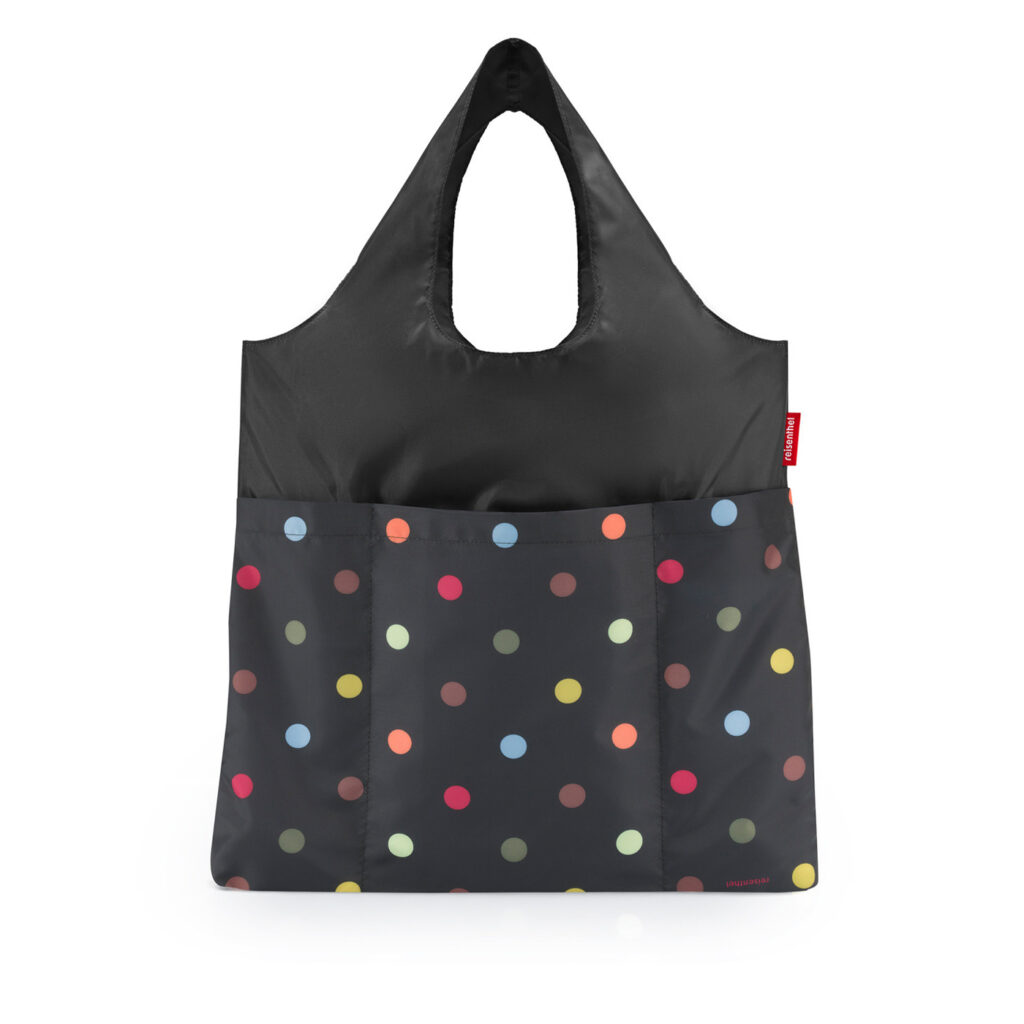 Nákupní taška Reisenthel Mini maxi shopper plus dots | 20 l | černá | Dots | 42,5x7xV.40 cm | Reisenthel | v ruce