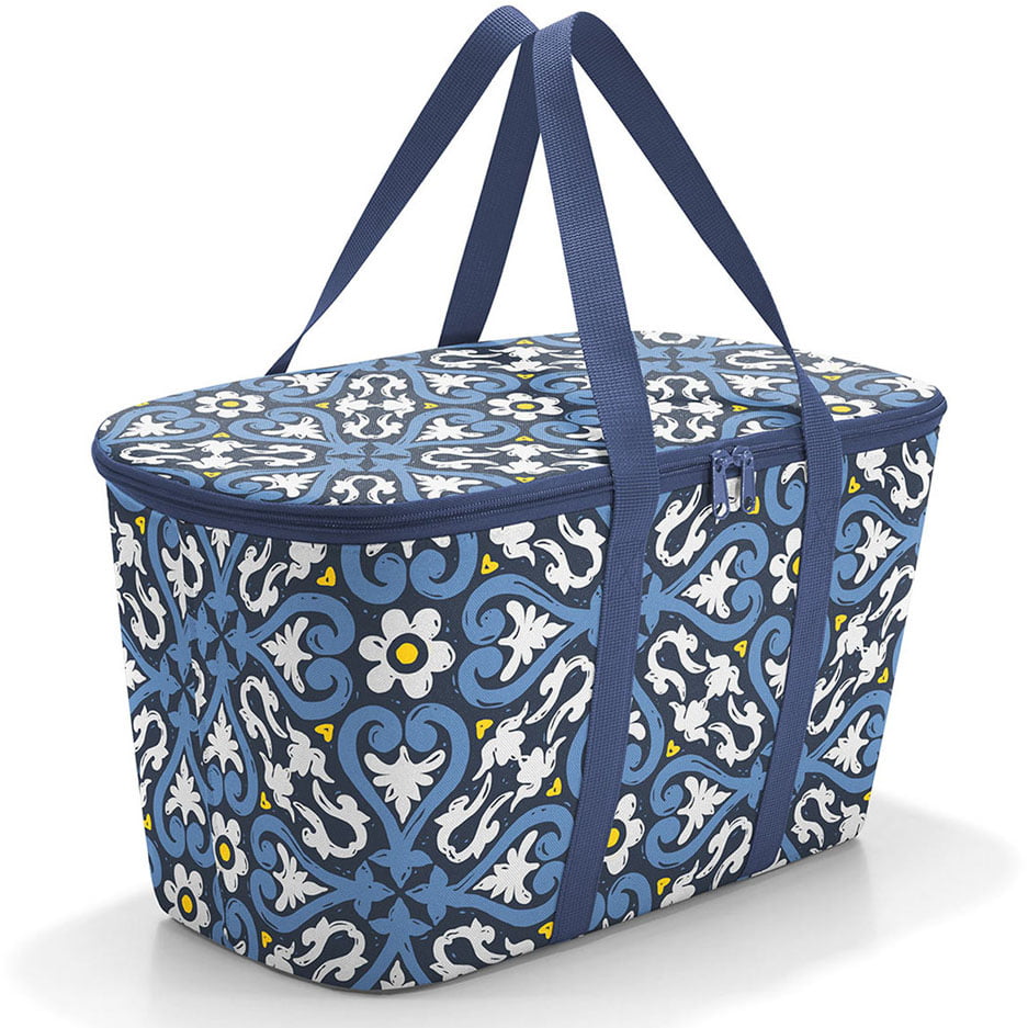 Termotaška Reisenthel Coolerbag floral 1 | 20 l | modrá | Floral 1 | 44,5x25xV.24,5 cm | Reisenthel | v ruce