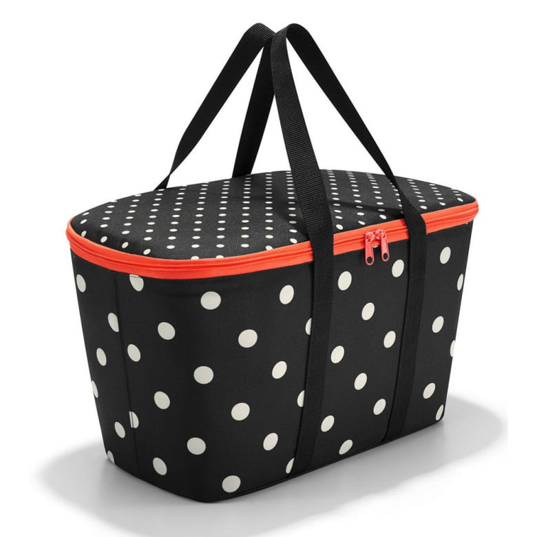 Termotaška Reisenthel Coolerbag mixed dots | 20 l | černá | Mixed dots | 44,5x25xV.24,5 cm | Reisenthel | v ruce