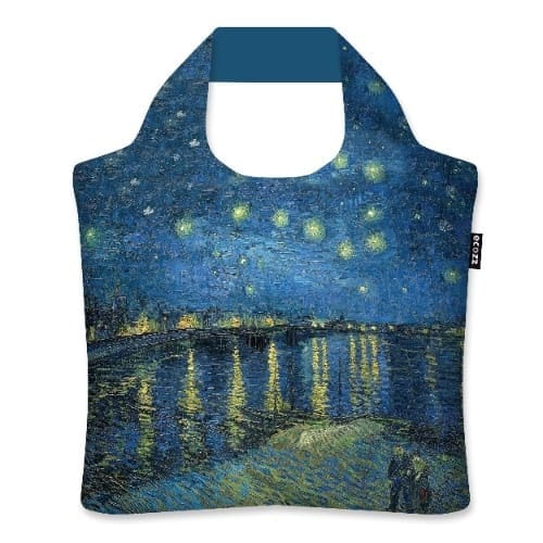 Nákupní taška Ecozz Starry Night Over the Rhône | | modrá | | 46 x 41 cm | Ecozz | v ruce, přes rameno