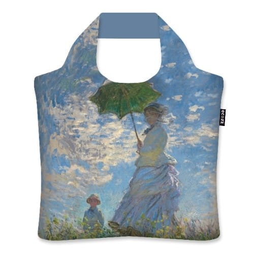 Nákupní taška Ecozz Woman with Parasol | | modrá | | 46 x 41 cm | Ecozz | v ruce, přes rameno