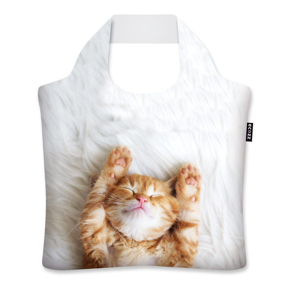 Nákupní taška Ecozz Kitten | | bílá | | 46 x 41 cm | Ecozz | v ruce, přes rameno