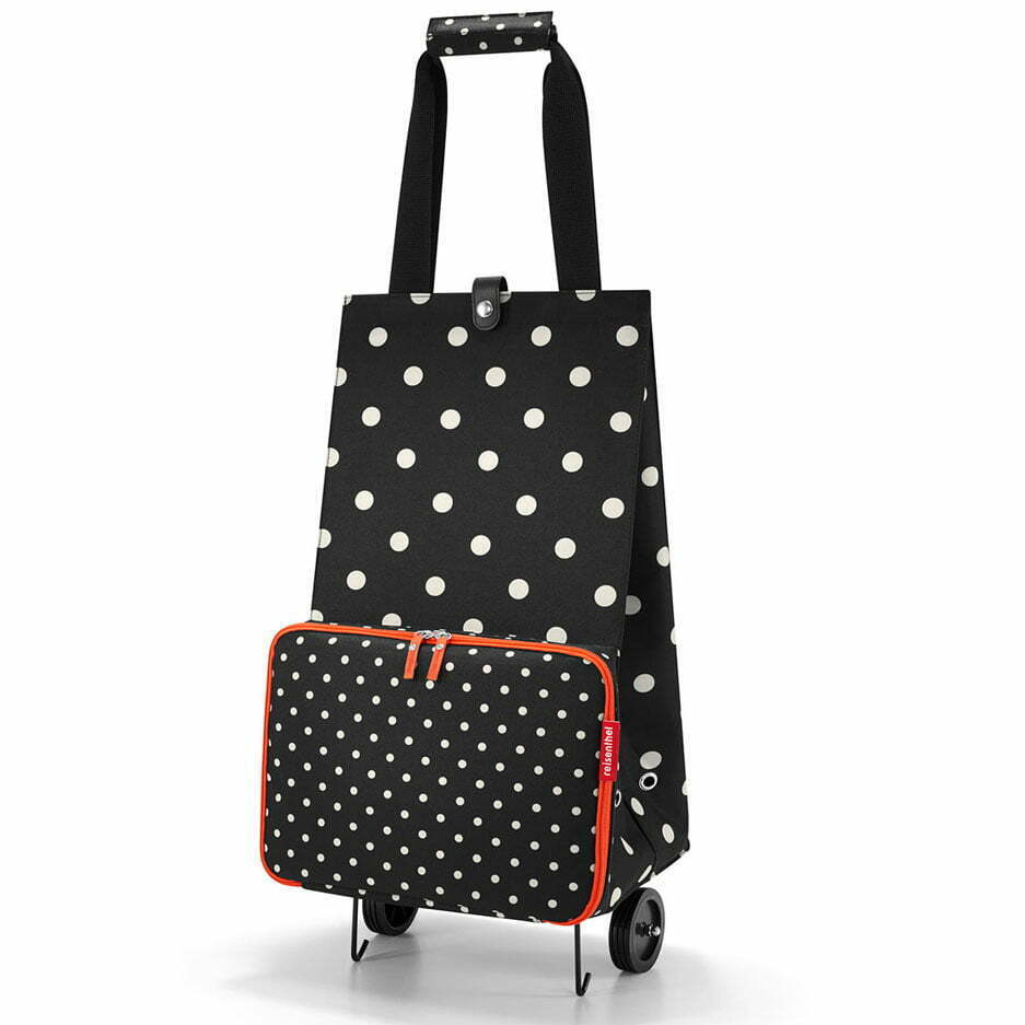 Nákupní vozík Reisenthel Foldable trolley mixed dots | 30 l | černá | Mixed dots | 29x27xV.66 cm | Reisenthel | v ruce