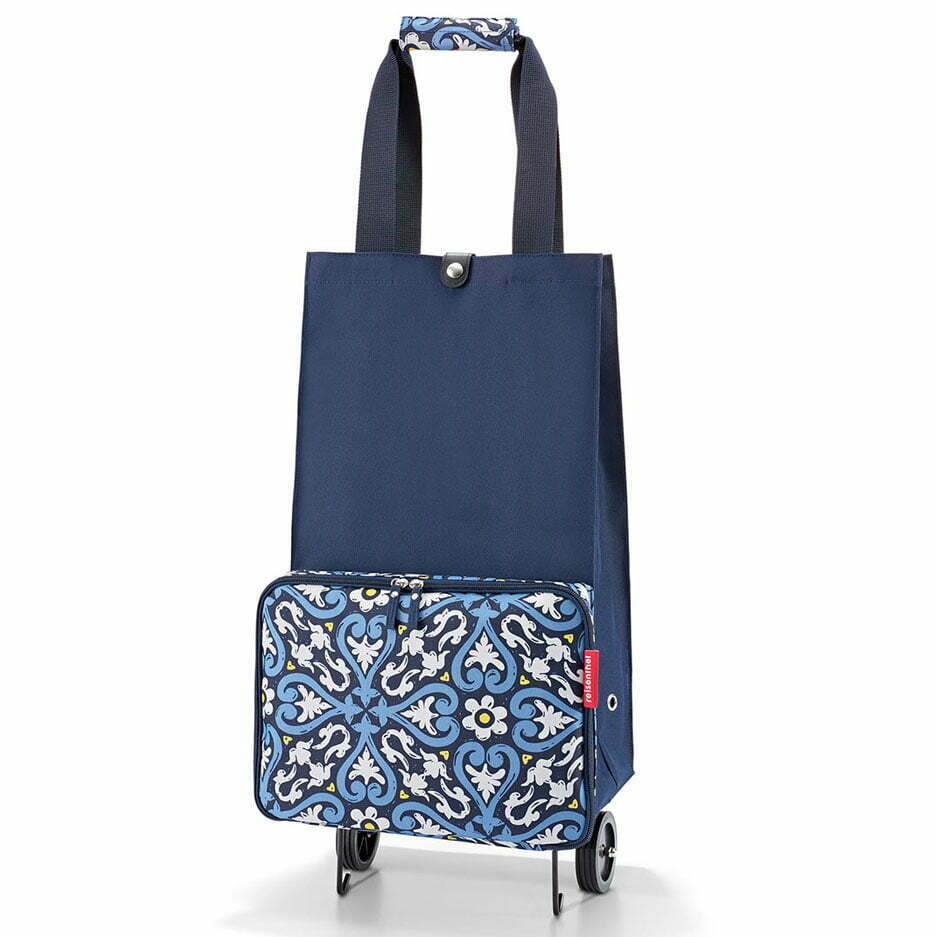 Nákupní vozík Reisenthel Foldable trolley floral 1 | 30 l | modrá | Floral 1 | 29x27xV.66 cm | Reisenthel | v ruce