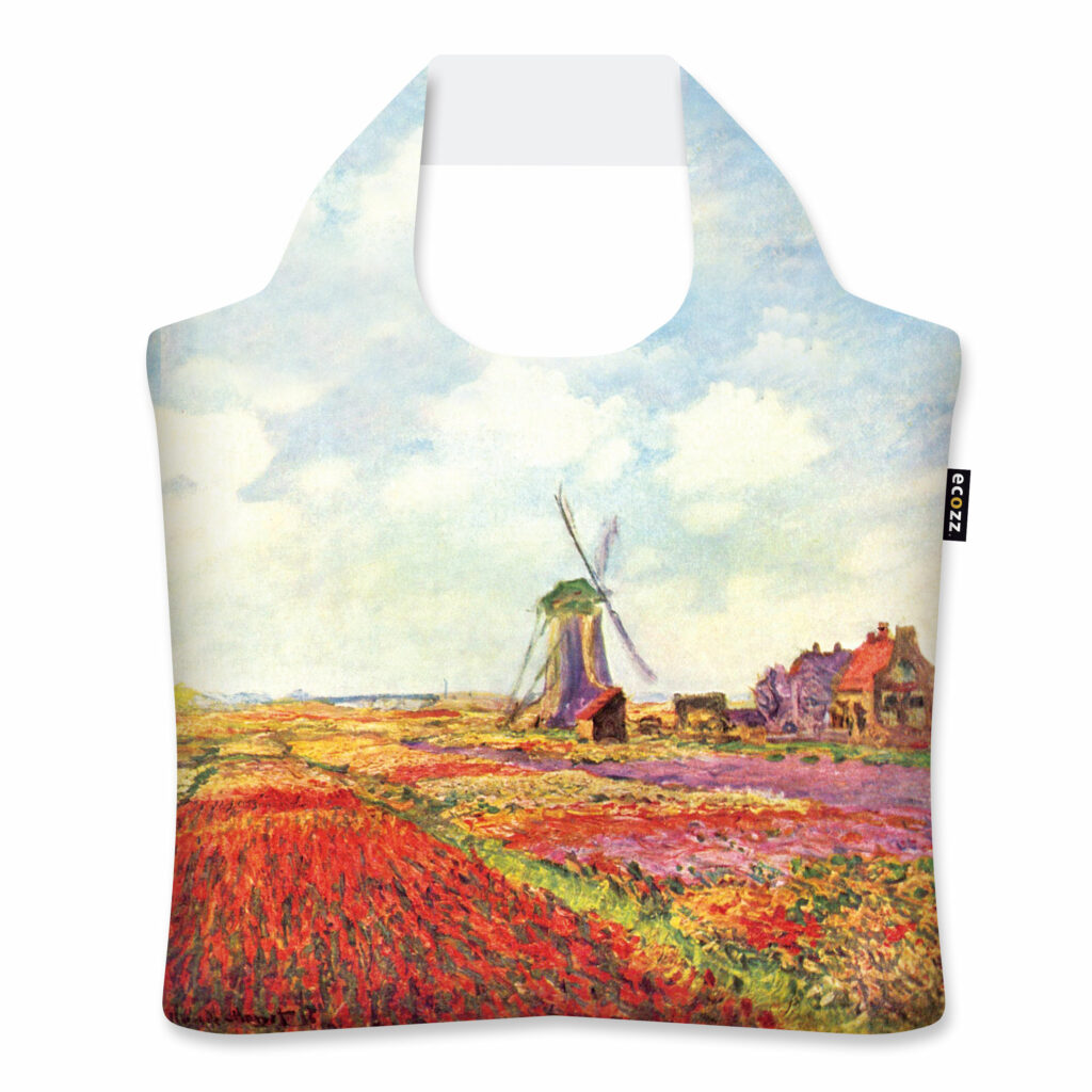 Nákupní taška Ecozz Tulip fields in Holland | | vícebarevná | | 46 x 41 cm | Ecozz | v ruce, přes rameno
