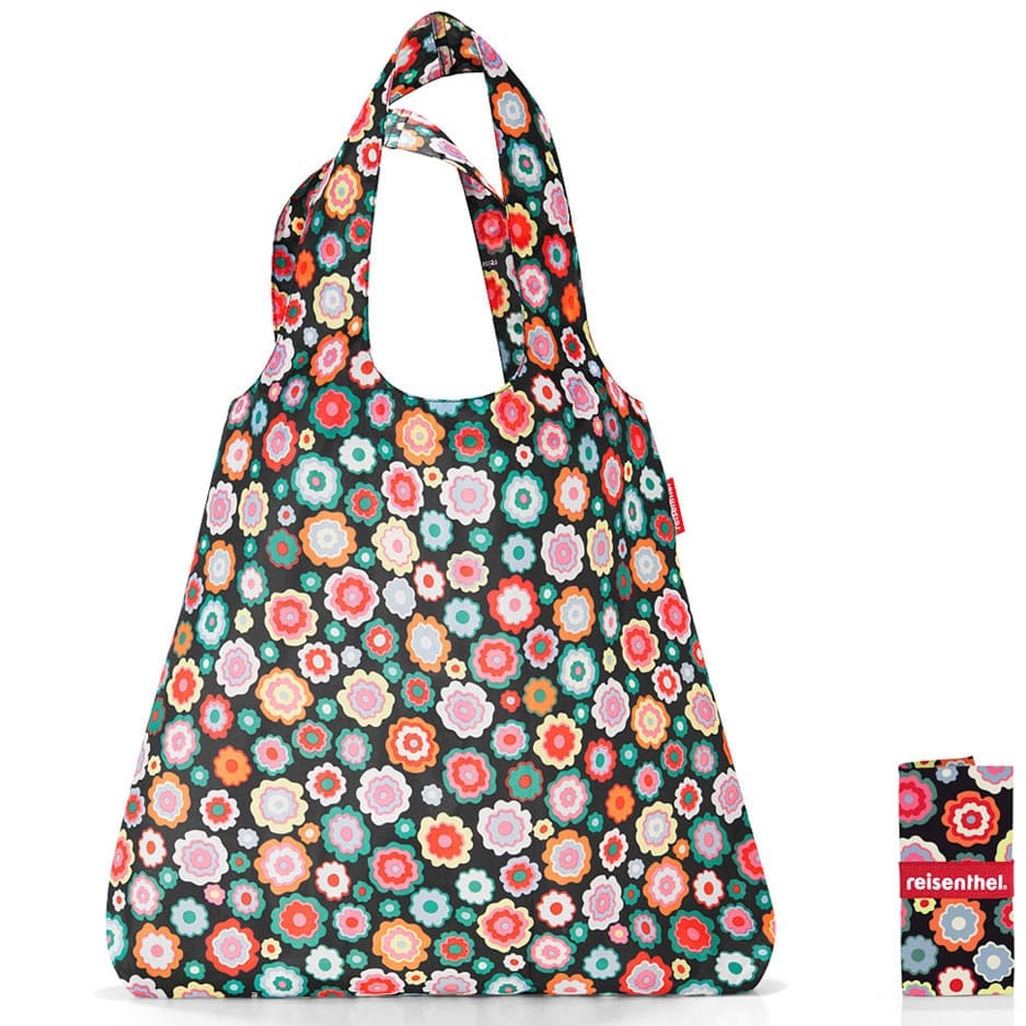 Nákupní taška Reisenthel Mini maxi shopper happy flowers | 15 l | vícebarevná | Happy flowers | 43,5x6xV.63 cm | Reisenthel | v ruce, přes rameno