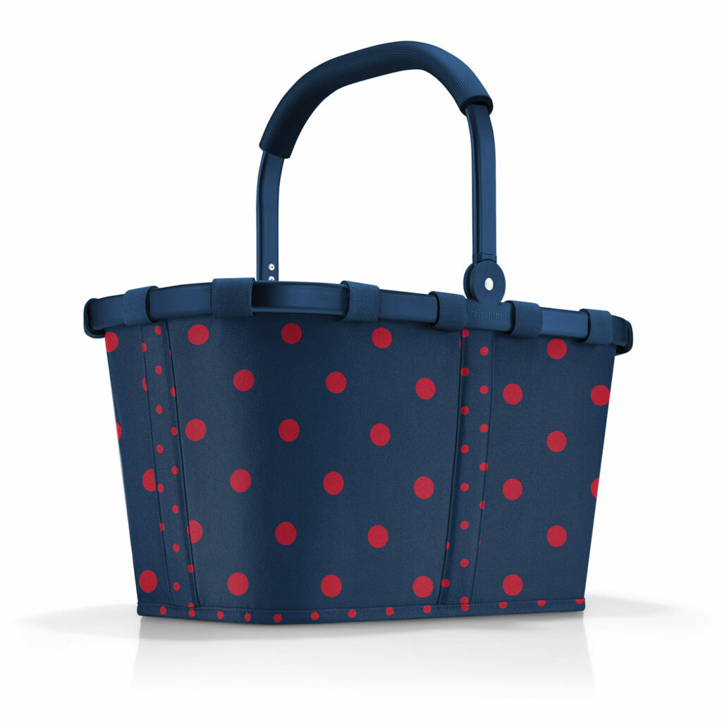 Nákupní košík Reisenthel Carrybag frame mixed dots red | 22 l | modrá | Mixed dots red | 48x28xV.29 cm | Reisenthel | v ruce