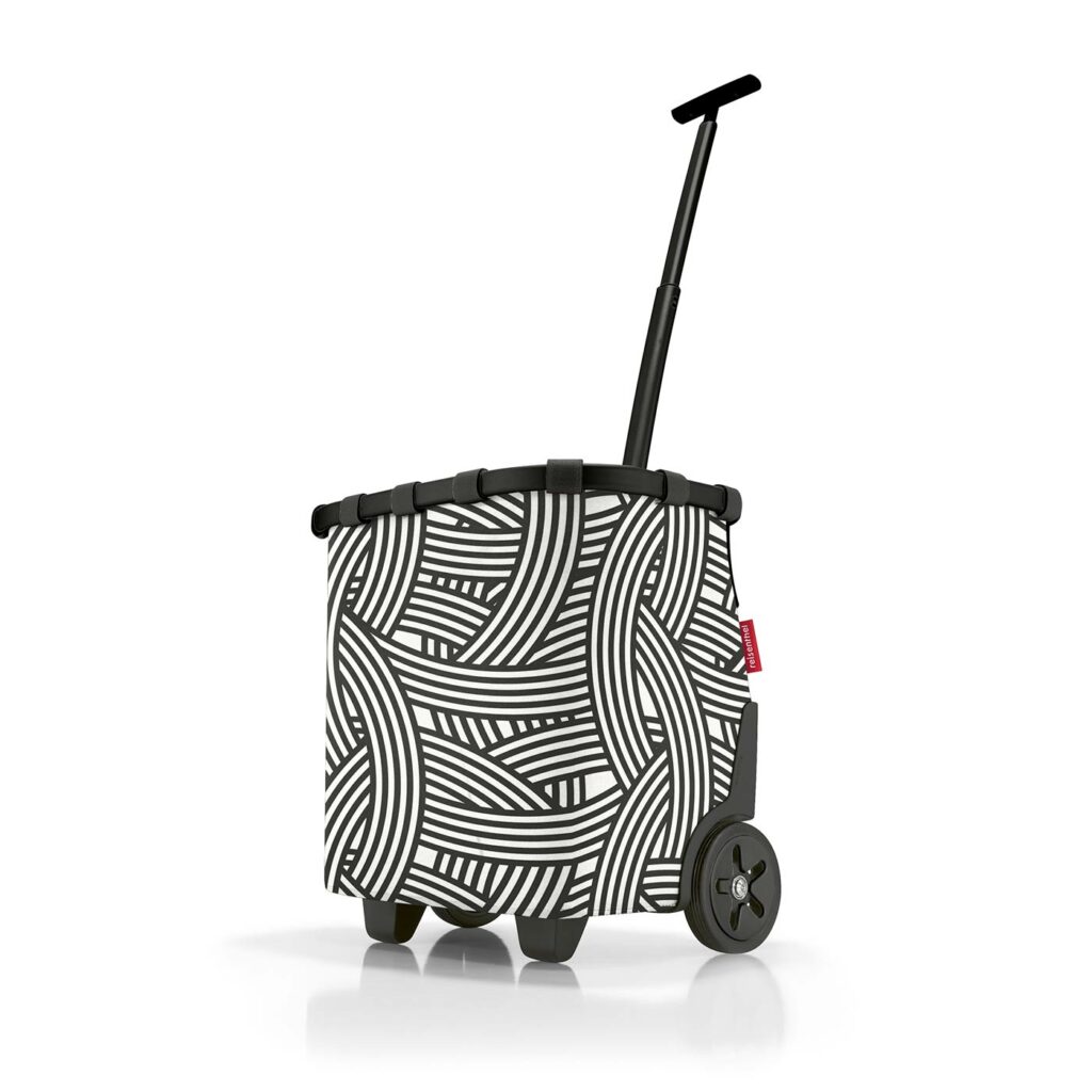 Nákupní košík Reisenthel Carrycruiser frame zebra | 40 l | černá | Zebra | 42x32xV.47,5 cm | Reisenthel | v ruce, přes rameno