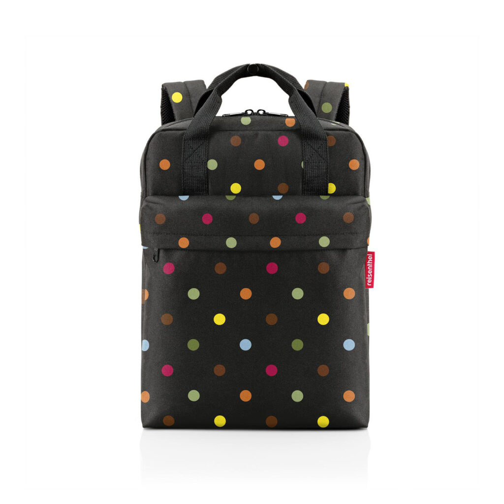 Batoh Reisenthel Allday backpack M dots | 15 l | černá | Dots | 39 x 30 x 13 cm | Reisenthel | přes rameno v ruce, na zádech