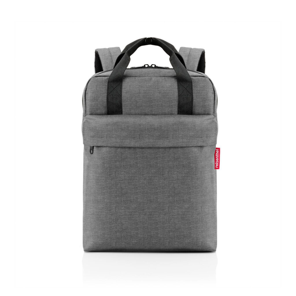 Batoh Reisenthel Allday backpack M twist silver | 15 l | šedá | Twist silver | 39 x 30 x 13 cm | Reisenthel | přes rameno v ruce, na zádech