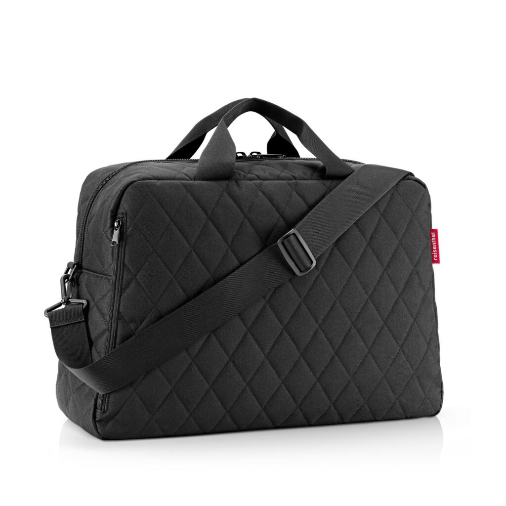 Cestovní taška Reisenthel Duffelbag M rhombus black | 38 l | černá | Rhombus black | 37x52x21 cm | Reisenthel | přes rameno v ruce