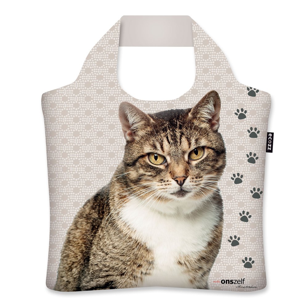Nákupní taška Ecozz Mr Cat | | vícebarevná | | 46 x 41 cm | Ecozz | v ruce, přes rameno