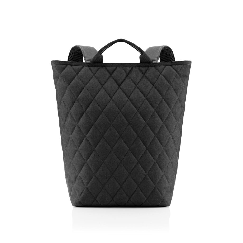 Taška Reisenthel Shopper backpack rhombus black | 16 l | černá | Rhombus black | 44x45x17 cm | Reisenthel | přes rameno v ruce, na zádech