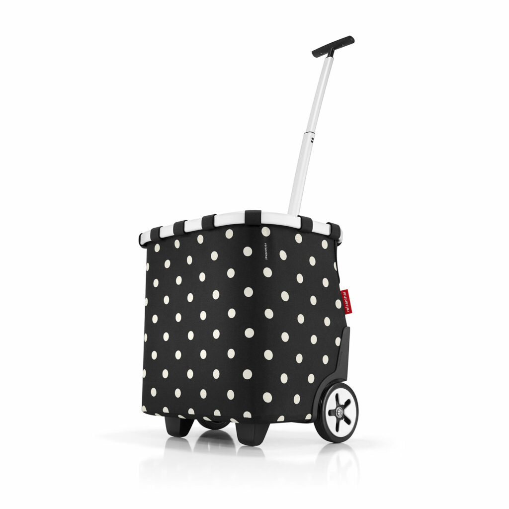 Nákupní košík Reisenthel Carrycruiser mixed dots | 40 l | černá | Mixed dots | 42x32xV.47,5 cm | Reisenthel | v ruce, přes rameno