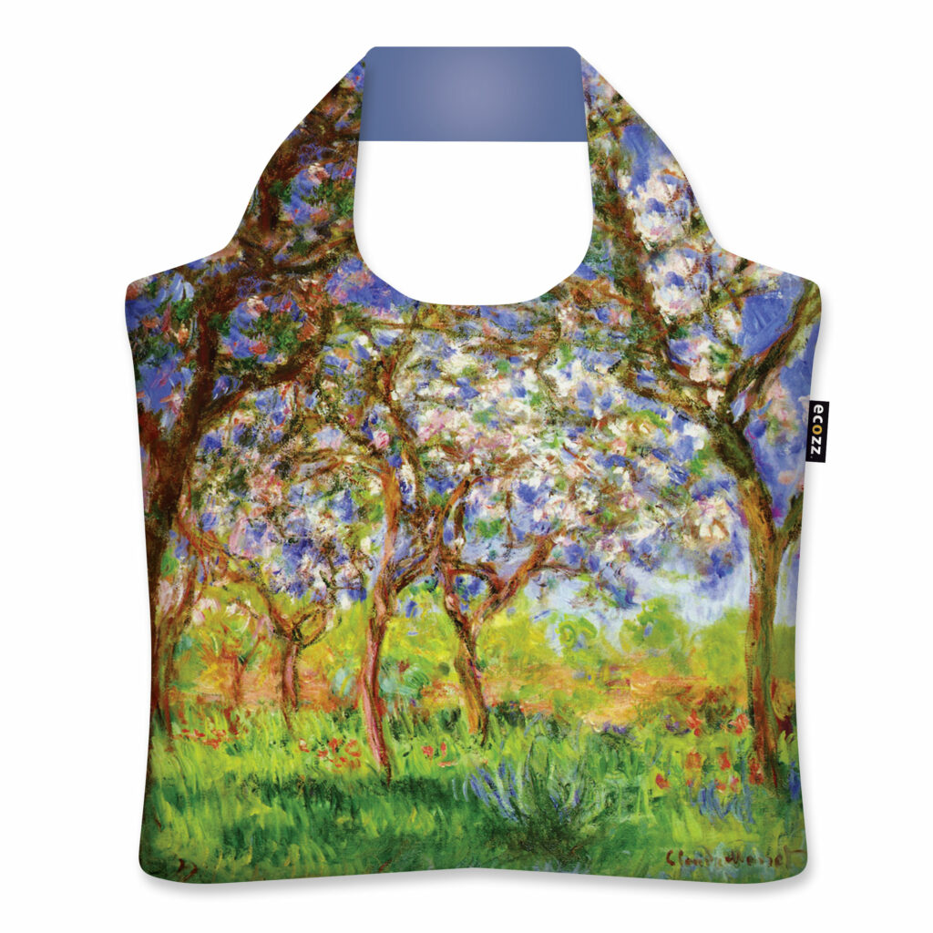 Nákupní taška Ecozz The Giverny in Springtime | | vícebarevná | | 46 x 41 cm | Ecozz | v ruce, přes rameno