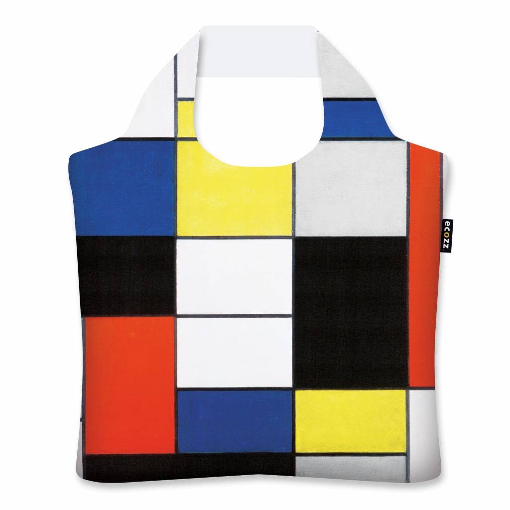 Nákupní taška Ecozz Piet Mondrian - Composition - A | | vícebarevná | | 46 x 41 cm | Ecozz | v ruce, přes rameno