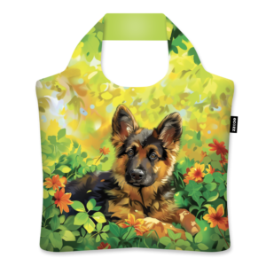 Nákupní taška Ecozz Silver Collection - Puppy in the Garden