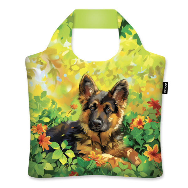 Nákupní taška Ecozz Silver Collection - Puppy in the Garden
