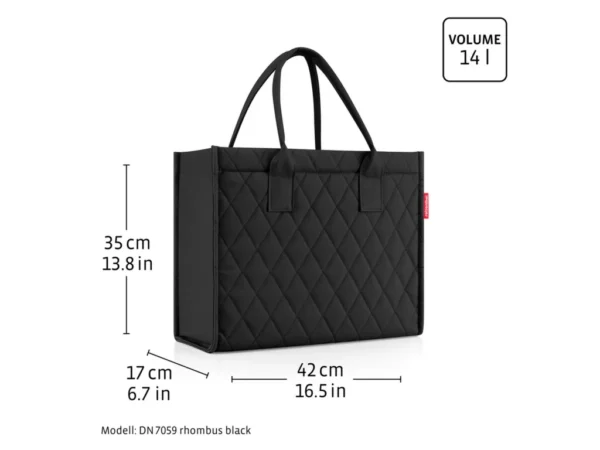 Stylová kabelka Reisenthel daily shopper raffia black - Obrázek 5