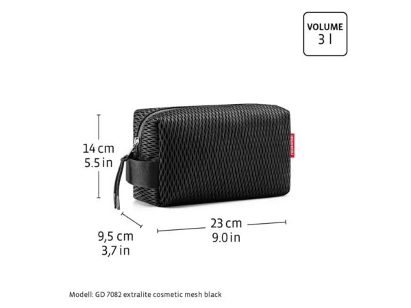 Kosmetická taška Reisenthel Extralite Cosmetic mesh black - Obrázek 7