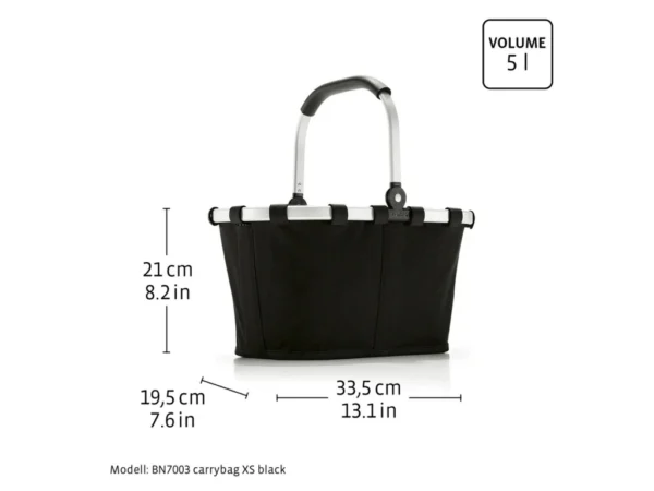 Košík Reisenthel Carrybag XS frame raffia black - Obrázek 8