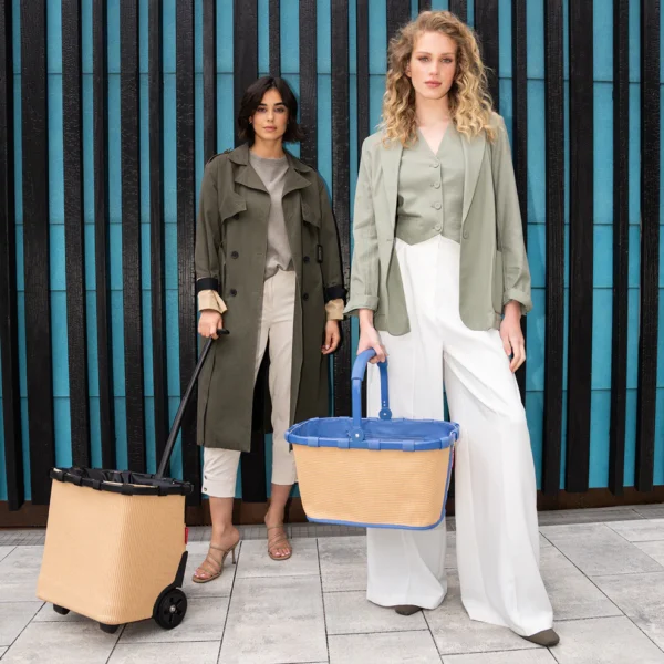 Nákupní košík Reisenthel Carrybag frame raffia blue - Obrázek 2